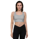 Women's Grey Longline Sports Bra