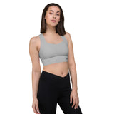 Women's Grey Longline Sports Bra