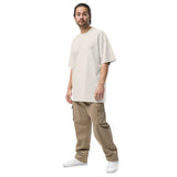 Men's Embroidered Oversized Faded T-shirt