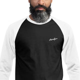 Men's 3/4 Sleeve Embroidered Classic Raglan Shirt