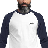 Men's 3/4 Sleeve Embroidered Classic Raglan Shirt