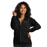 Women's Heavy Blend Zip Embroidered Hoodie