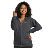 Women's Heavy Blend Zip Embroidered Hoodie