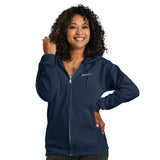 Women's Heavy Blend Zip Embroidered Hoodie