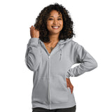 Women's Heavy Blend Zip Embroidered Hoodie