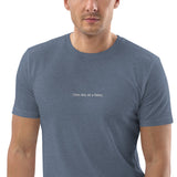 Men's Embroidered 'One day at a time' Organic Cotton T-shirt