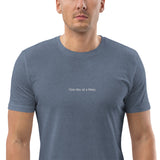 Men's Embroidered 'One day at a time' Organic Cotton T-shirt