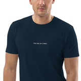 Men's Embroidered 'One day at a time' Organic Cotton T-shirt