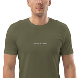 Men's Embroidered 'One day at a time' Organic Cotton T-shirt