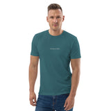 Men's Embroidered 'One day at a time' Organic Cotton T-shirt