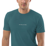 Men's Embroidered 'One day at a time' Organic Cotton T-shirt