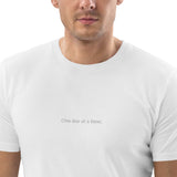 Men's Embroidered 'One day at a time' Organic Cotton T-shirt